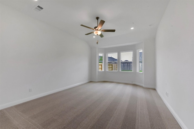 13115 Brookwood Bend Ln, Conroe, TX 77302 - empty room featuring light carpet, ceiling fan, baseboards, and recessed lighting