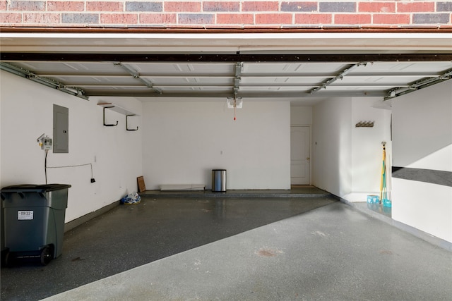 garage with electric panel