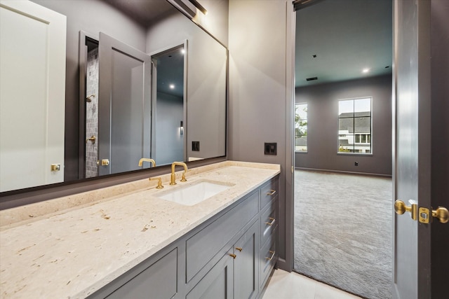 bathroom with vanity