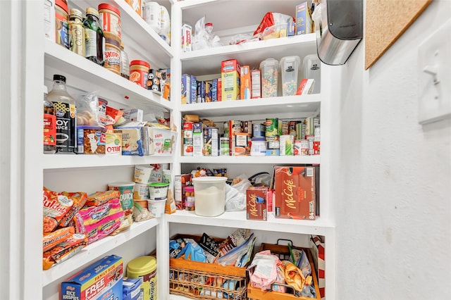 view of pantry