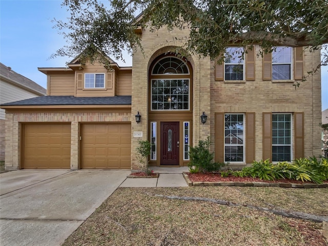 view of front of house featuring a garage