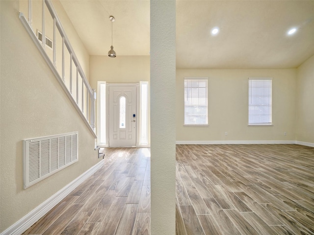 entryway featuring hardwood / wood-style floors