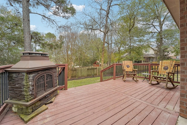 view of wooden terrace