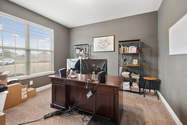 view of carpeted office