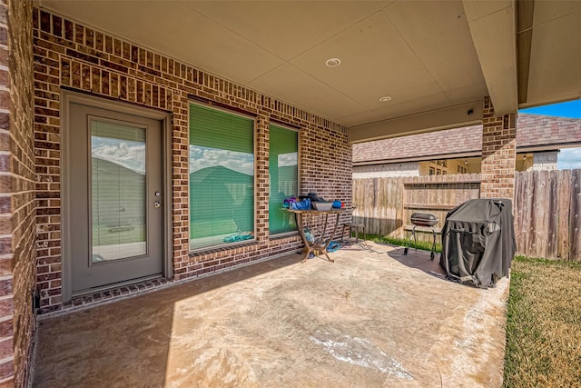 view of patio / terrace with area for grilling