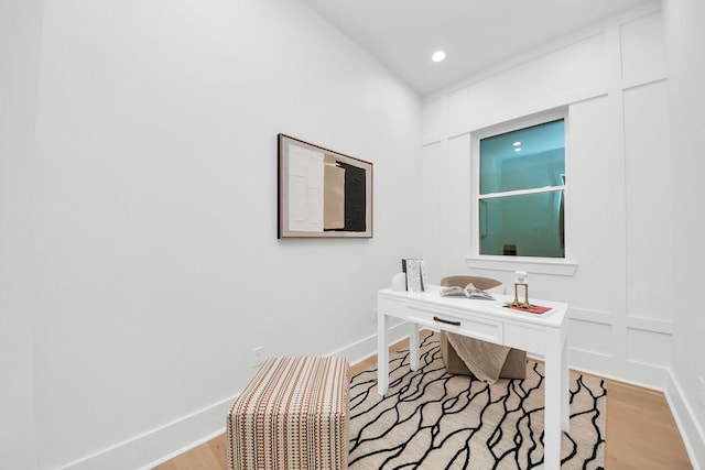 bathroom featuring hardwood / wood-style flooring