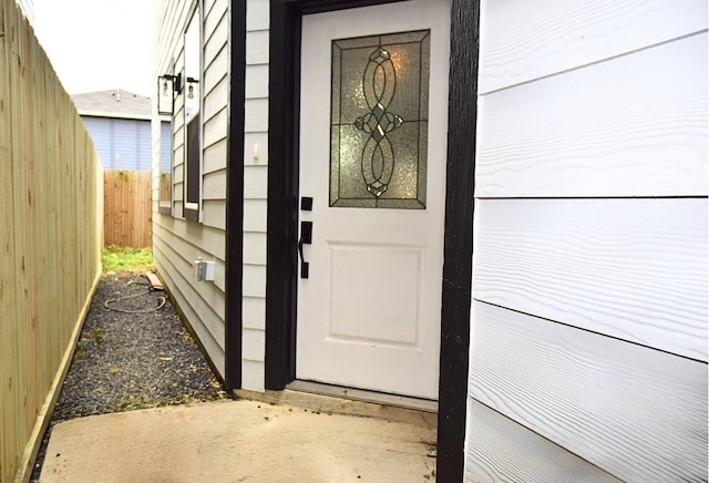 view of doorway to property