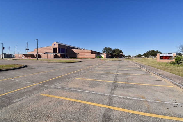 view of parking / parking lot