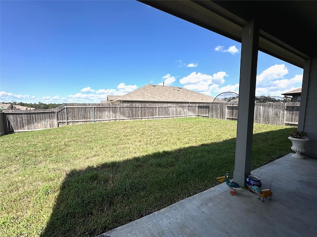 view of yard featuring a patio