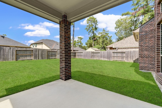 view of yard featuring a patio area