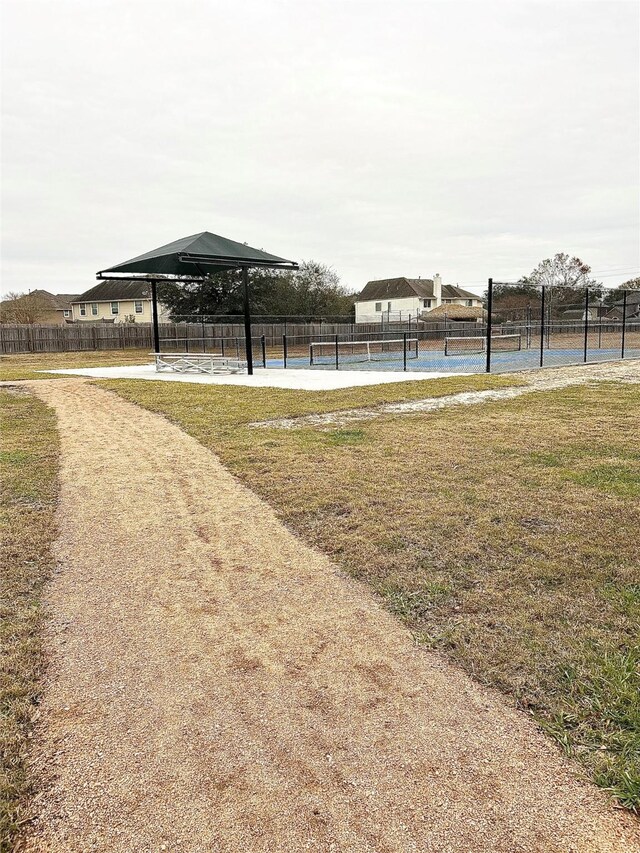 view of yard featuring a gazebo