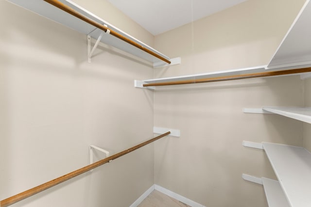 view of walk in closet