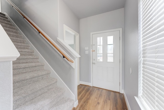 entryway featuring light hardwood / wood-style flooring