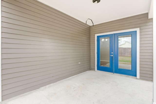 doorway to property with french doors and a patio