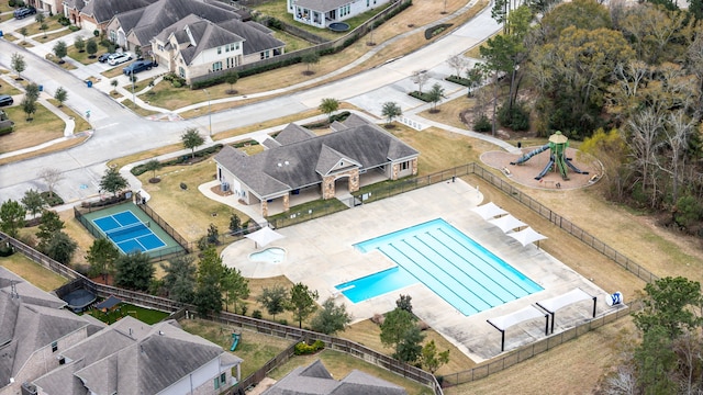 birds eye view of property