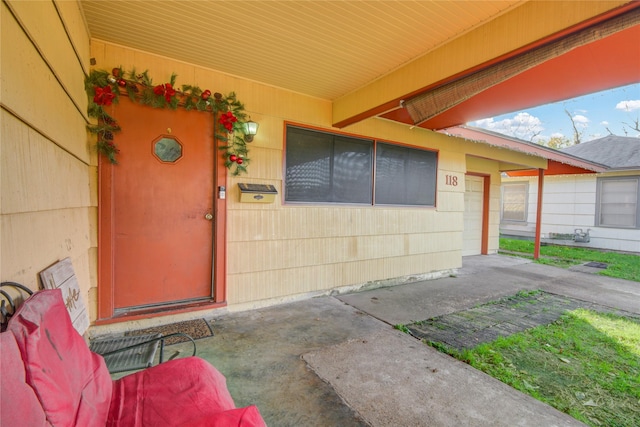 view of doorway to property