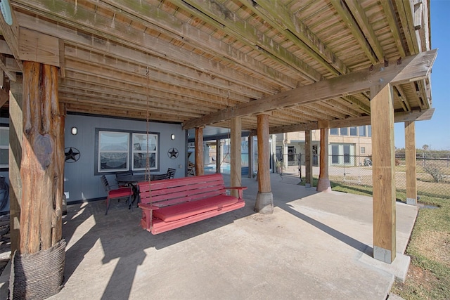 view of patio / terrace with fence