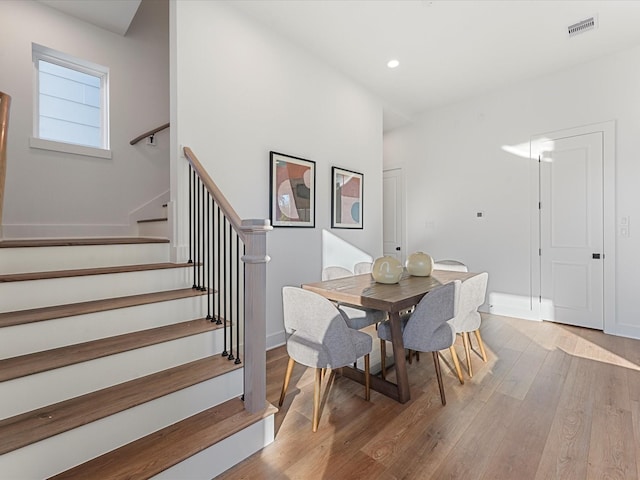 dining room featuring wood-type flooring