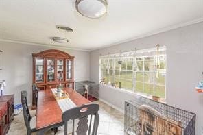 view of tiled dining room