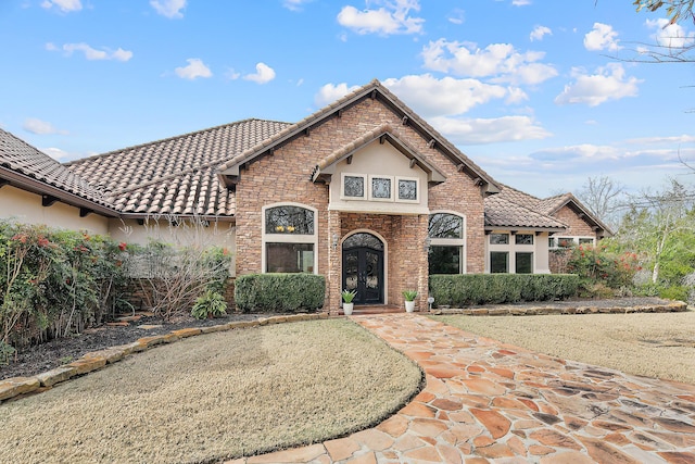 view of front of home with french doors