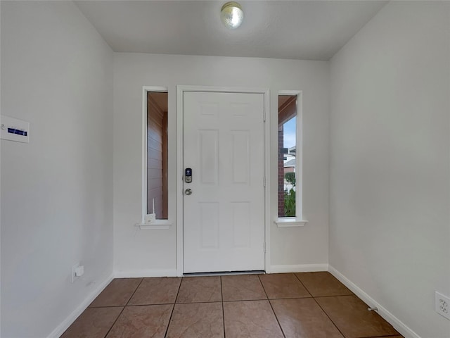 view of tiled entrance foyer