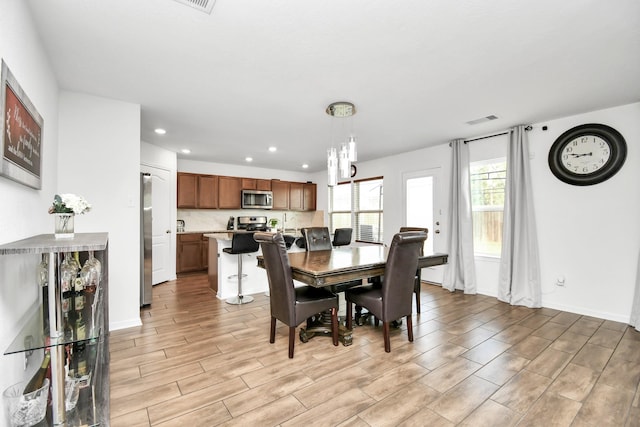 view of dining room