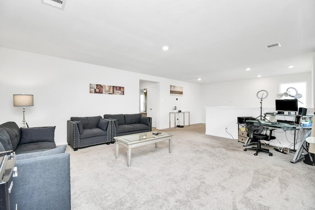 view of carpeted living room