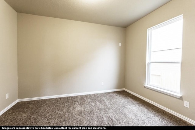 view of carpeted spare room