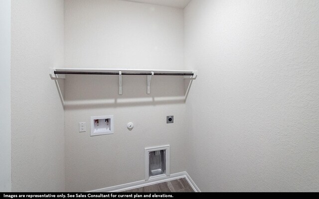 2476 Fairway Harbor Dr, Katy, TX 77493 - washroom featuring gas dryer hookup, electric dryer hookup, hookup for a washing machine, and baseboards