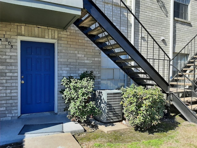 view of exterior entry with cooling unit