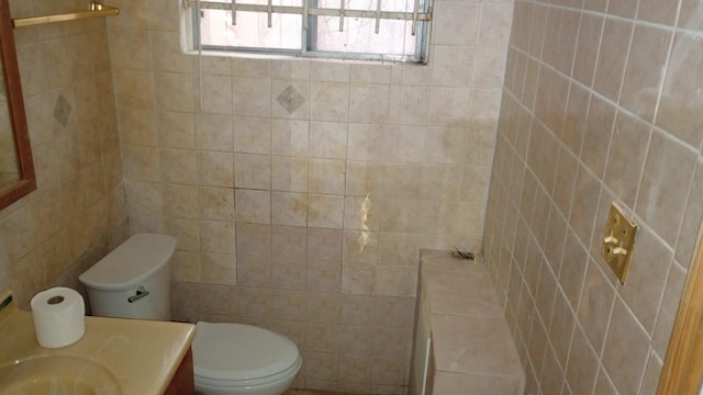 bathroom with toilet and vanity