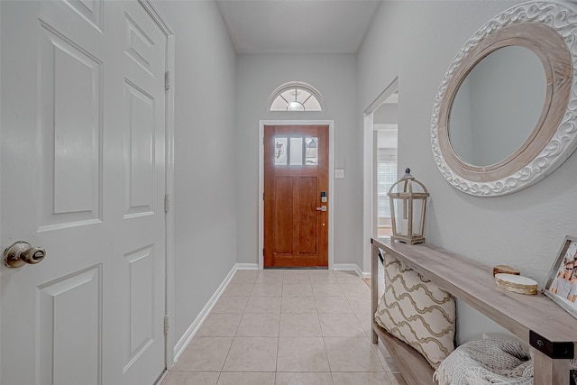 view of tiled foyer