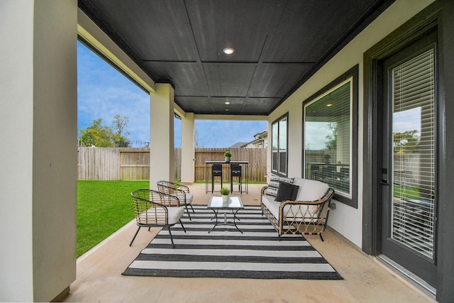 view of patio / terrace featuring outdoor lounge area