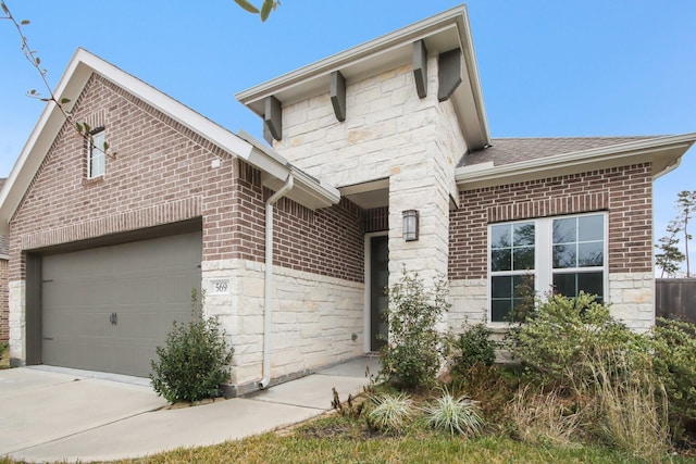 view of property featuring a garage