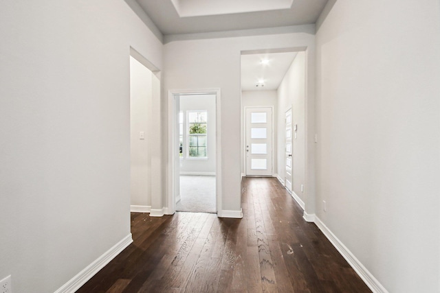 interior space featuring dark hardwood / wood-style floors