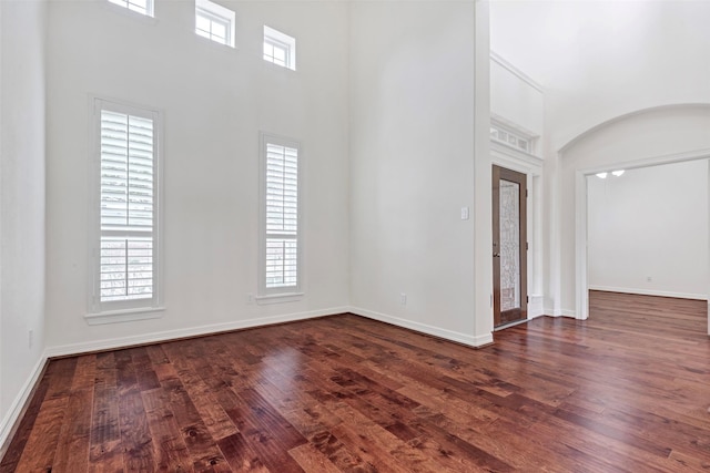 interior space featuring dark hardwood / wood-style flooring