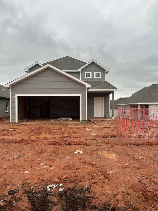 view of front of home featuring a garage