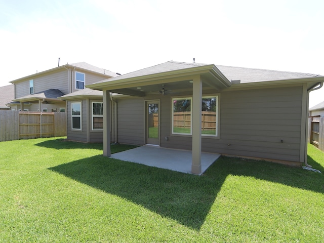 17343 Silver Birch Ct, New Caney, TX 77357 - back of property featuring a patio area and a ceiling fan