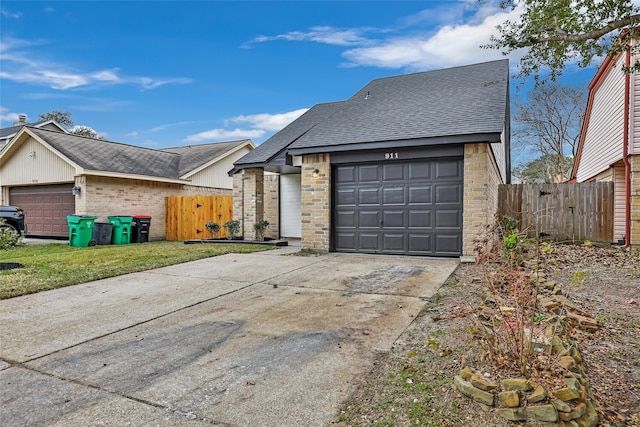 view of front facade with a garage