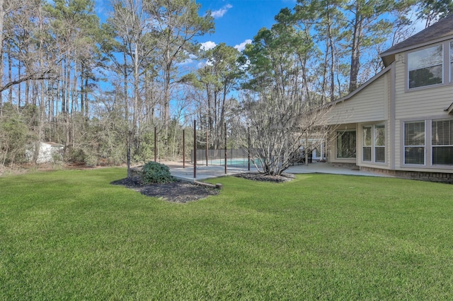 view of yard with a patio area