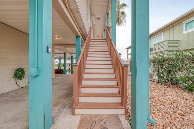 view of stairway