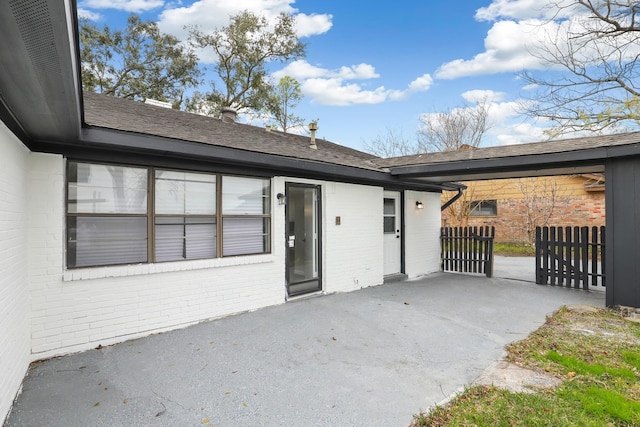 exterior space with a patio