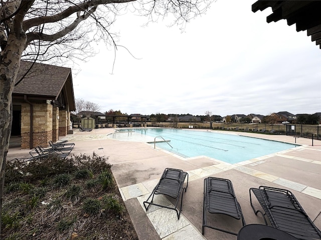 view of pool with a patio