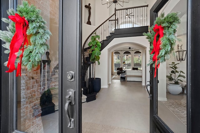 foyer with french doors