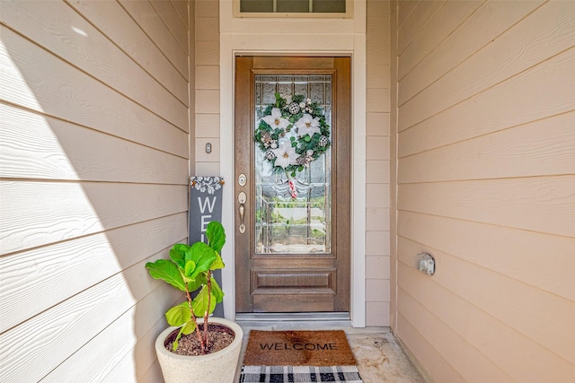 view of doorway to property