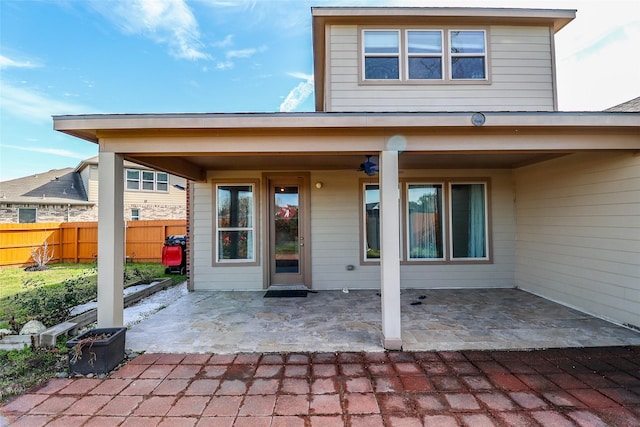 rear view of house with a patio area