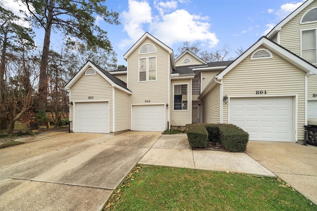 view of front property with a garage