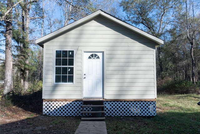 view of outdoor structure