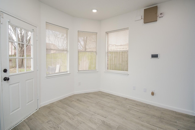 interior space with light wood-type flooring