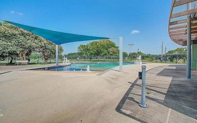 view of pool featuring a patio area